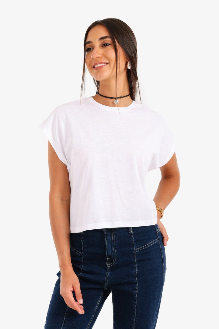 Carina Basic Cotton T-Shirt - Image 1